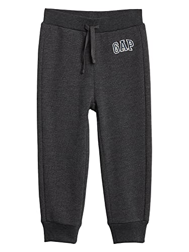 GAP Baby Boys Logo Pull-on Joggers Sweatpants, Charcoal Grey, 5T US