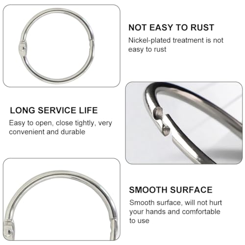 Anéis de fichário de folhas soltas anéis de papel anéis de papel anéis articulados banhados a metal