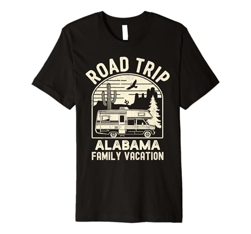 Alabama Road Trip USA RV Camping Family T-Shirt