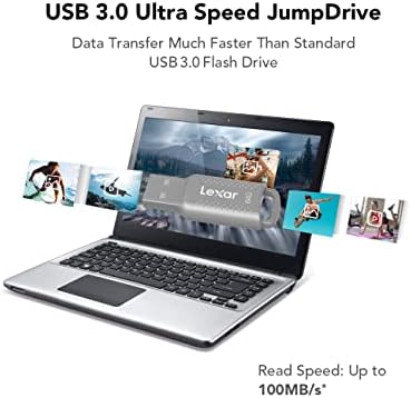 Lexar V400 64GB USB 3.0 Flash Drive, Read Speed up to 100MB/s High Speed Reliable Thumb Drive, Portable Plug and Play USB Memory Stick for PC/Mac/Laptop/Desktop Computer/External Storage