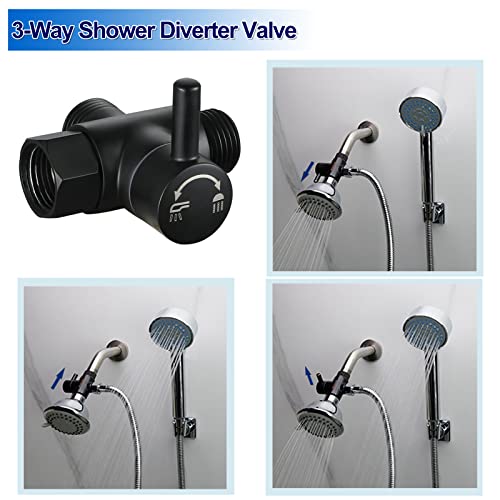 Brass Shower Arm Diverter Valve G1/2 (Matte Black) by MINGOR-Style - Used condition - Image 4