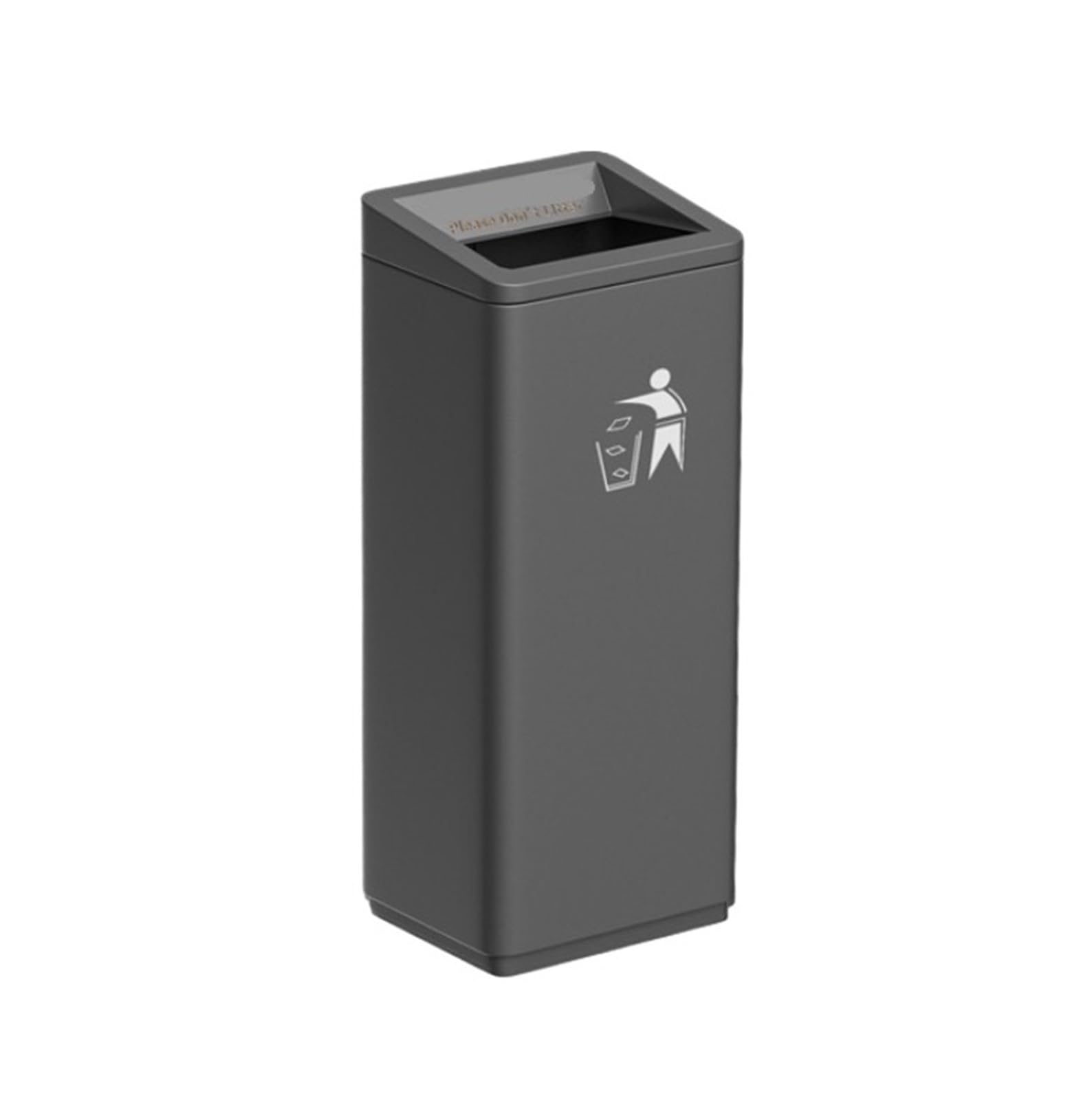 Papelera Oficina Cubos De Basura Cubo De Basura For Exteriores, Cubo De Basura Comercial, Cubo De Basura For Uso Doméstico, Contenedor De Residuos Industriales Papelera para Comunidad(Black)