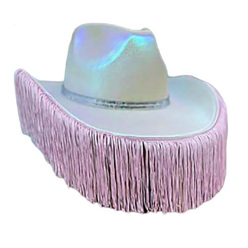 Chapeaux de cowboy à franges rose vif pour célébrer et danser toute la nuit