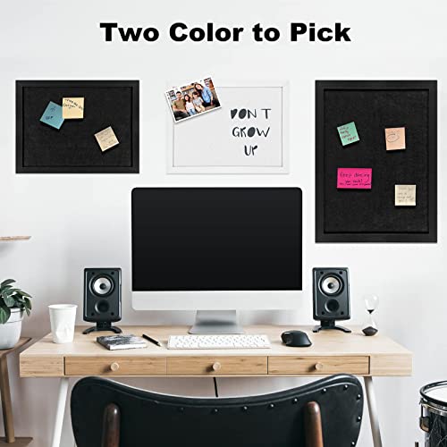 Toraso Cork Board Bulletin Board With Felt,,Wood Framed Display Bulletin Board For Walls With Pins, Eye Bolts, Gaskets, Screws, Pin Board For Office, School And Home(Black,1Pc) #TOP4