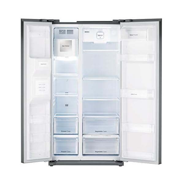 Winia WFRSY22D2B Side Mounted Refrigerator, 20 Cu.Ft, Black Mini Fridge