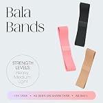 Bala Bands Resistance Bands for Women & Men - Elastic Exercise Bands for Working Out - Wrist, Ankle, Legs & Booty Bands - Workout Resistance Bands for Yoga, Pilates, Strength Training