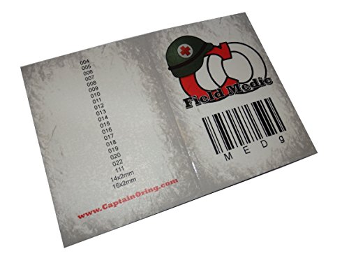 Captain O-Ring Field Medic Color Coded Master Paintball Oring Kit - 21 Sizes 63 Orings #TOP1