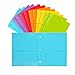 Offimate Durable 3 hole punch 2 pocket plastic school folders,binder pocket folders,Assorted colores ,12 pack