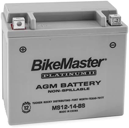 BikeMaster AGM Platinum II Battery MS12-14-BS For BMW F800GS 2009-2014