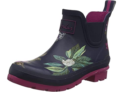 Joules Damen Wellibob Gummistiefel, Navy Floral, 43 EU
