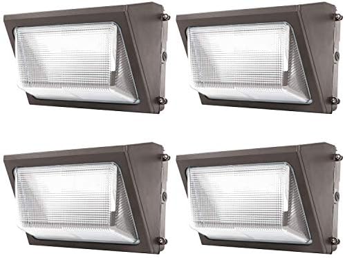 Sunco Lighting LED Wall Pack Mild Out of doors 80W Industrial Grade Exterior Safety Warehouse Parking Lot Lighting, Daylight 5000K, 7600 LM HID Substitute, 120-277V Onerous Wired, Waterproof, ETL 4 Pack