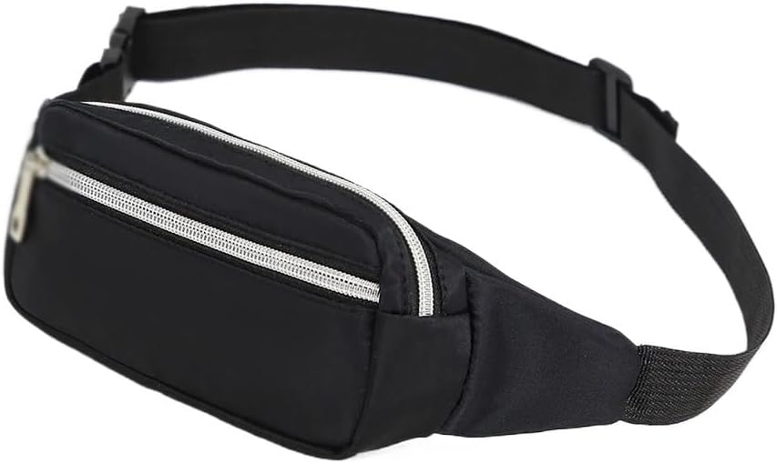 Men Women Waist Bag Casual Fanny Pack Purse Large Phone Belt Pouch Canvas Outdoor Travel