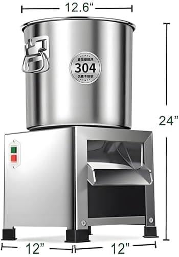 Tritatutto Elettrico Professionale per Verdure - Robot da Cucina Robusto, Taglio Rapido a 3500 Giri/Min, Tritatutto in Acciaio Inox da 1800 W con Lame, Adatto per Pollame E Mangimi per Animali