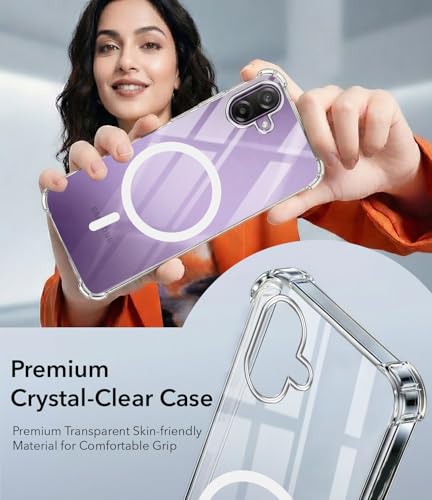 Image of Jkobi Shockproof Crystal-Clear Back Cover for Samsung Galaxy M17e (Magsafe Wireless Support | Drop & Camera Protection | Hard Polycarbonate)