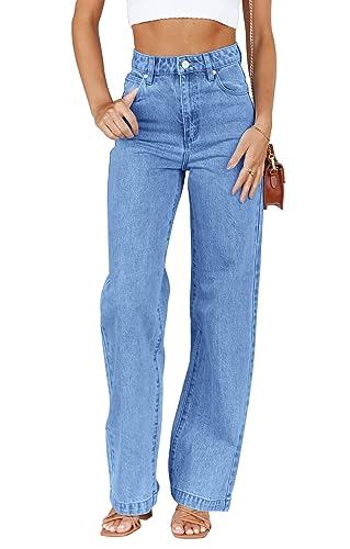Cicy Bell Women's High Waisted Jeans Boyfriend Baggy Straight Leg