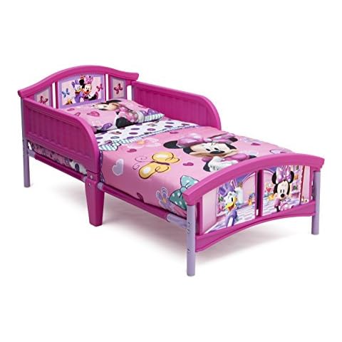 Delta Children Plastic Toddler Bed, Disney Minnie Mouse Cover