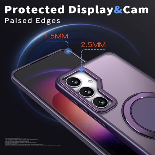 Housse Samsung S25 antichoc violette cover case magnétique robuste - 6