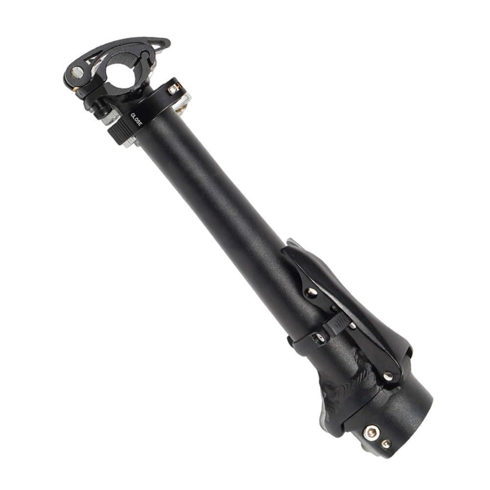 Regolabile Pieghevole per Manubrio Della Bicicletta Riser 28.6mm Bici Elettriche, Lega di Alluminio Attacco Anteriore con Regolazione Altezza, 270mm, Nero