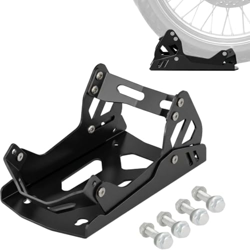 Image of Motorcycle Wheel Chock for Transportation,Portable Adjustable 1800 lbs Capacity Special Front Tire Stand for 8 inch-21 inch Wheel Universal for Most Crusier Sports Dirt Bikes Trailer Truck