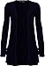 WearAll Women's Long Sleeve Pocket Cardigan - Navy Blue - US 8-10 (UK 12-14)