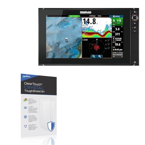 BoxWave Screen Protector Compatible with Simrad NSS Evo2 (16 in) - ClearTouch Crystal ToughShield 9H (2-Pack), Clear 9H Tough Flexible Film Screen Protector