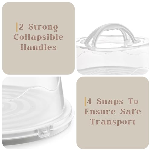 Mosjos R40-56551 Round Cake Carrier, Bpa-Free Plastic Cake Keeper thumb #5