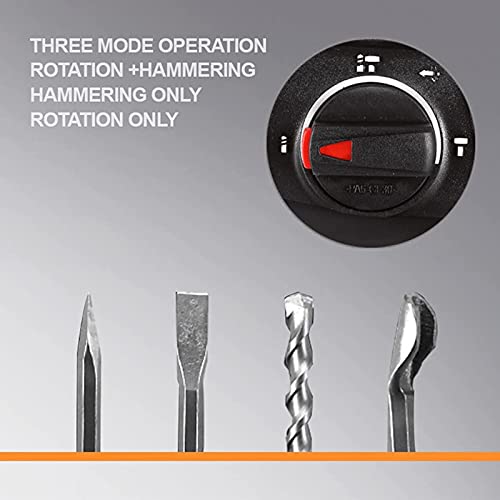 DUSIQ Rotationshammerbohrer 3 In 1 Ladehammer 4000 Mah Einfach Zu Bedienen, 18v Schnurloser Abbruchhammer, Mit… – Bild 3