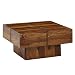Produktbild Wohnling Couchtisch 57,5x57,5x30 cm Sheesham Massivholz Sofatisch Quadratisch, Design Wohnzimmertisch Kaffeetisch Massiv, Kleiner Tisch Wohnzimmer Modern