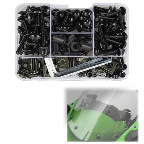 Karosserie-Kits Universal Motorrad Karosserie Verkleidung Schrauben Für SUZUKI TL1000R TL1000S SV1000S SV1000SZ 1000SZ GSXR1100 GSXR 1100 Zubehör Teile(Nero)