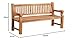 CLP Teakbank Jackson V2 I Wetterfeste Holzbank mit Rückenlehne I Stabile Gartenbank aus massivem Teakholz, Farbe:Teak, Größe:120 cm