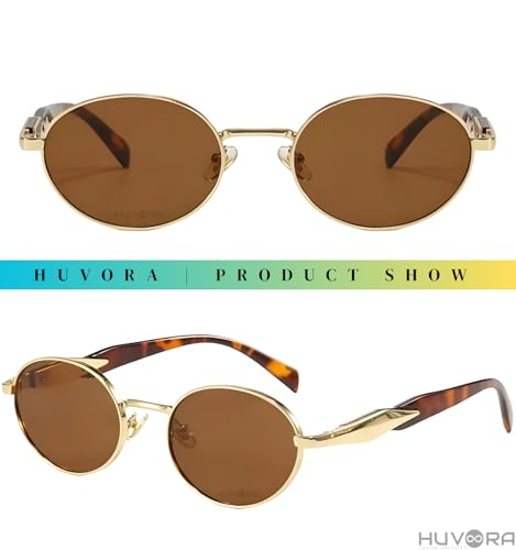Image of POINT Retro Oval Sunglasses For Men Women Stylish - UV400 Protection Designer Goggles - Vintage Metal Sun Glasses for Woman - Trendy Branded Full Rim Shades for All Face Shapes