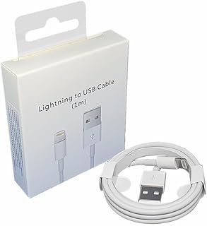 كابل شحن ونقل البيانات ios اصلي بطول 1 مترلاجهزة 5/5S/6/7/ 8 /X - أبيض
