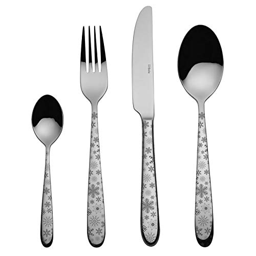 Ménagère 24 pièces Alpha Snow en inox de table pour 6 personnes
