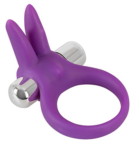 Sweet Smile Cock Ring Rabbit - softer Penisring mit Vibro-Bullet für Männer und Frauen, Cockring für Anfänger und Profis, lila