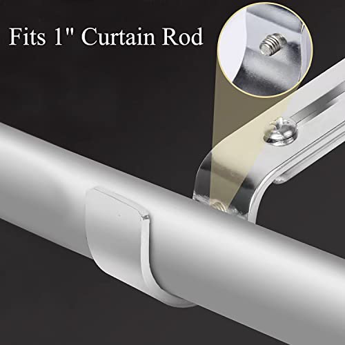 Boxdljh Curtain Rod Brackets For Adjustable, 2 Pack Premium Rod Bracket For Walls, Curtain Rod Holder, Drapery Rod Holders Hardware Window Curtain Rod Support Hanger thumb #2