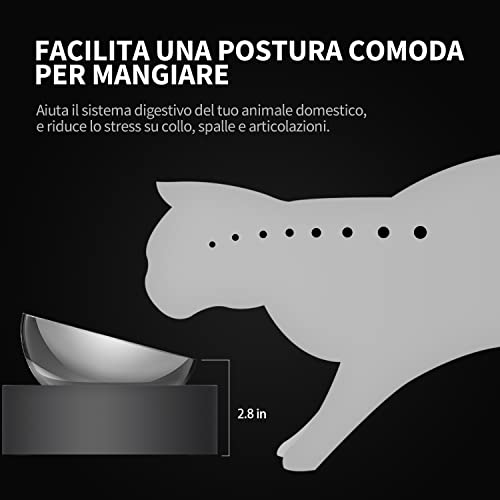 PETKIT CYBERTAIL Ciotola rialzata per gatto in