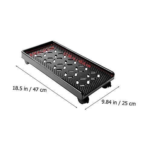 Soporte móvil para CPU TEHAUX, con ruedas frenadas, diseño hueco térmico y estabilizador lateral, para torre de computadora en oficina o hogar miniatura 2