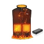 Tiazhan Chaleco Calefactable, con Batería(16000 Ma...: 🔥🔥Chaleco Calefactable para Mujer y Hombres: Este chaleco calefactable de forro polar es el compañero ideal para las actividades al aire libre en invierno. Fabricado con un material de alta calidad, es adecuado tanto para hombres como para mujeres y ...