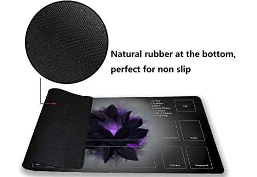 Mtg Playmat, Game Play Mat For Mtg Tcg 24 X 14 Inches Trading Card Inked Game Playmats With Storage Bag Smooth Rubber Surface Battle Game #TOP3