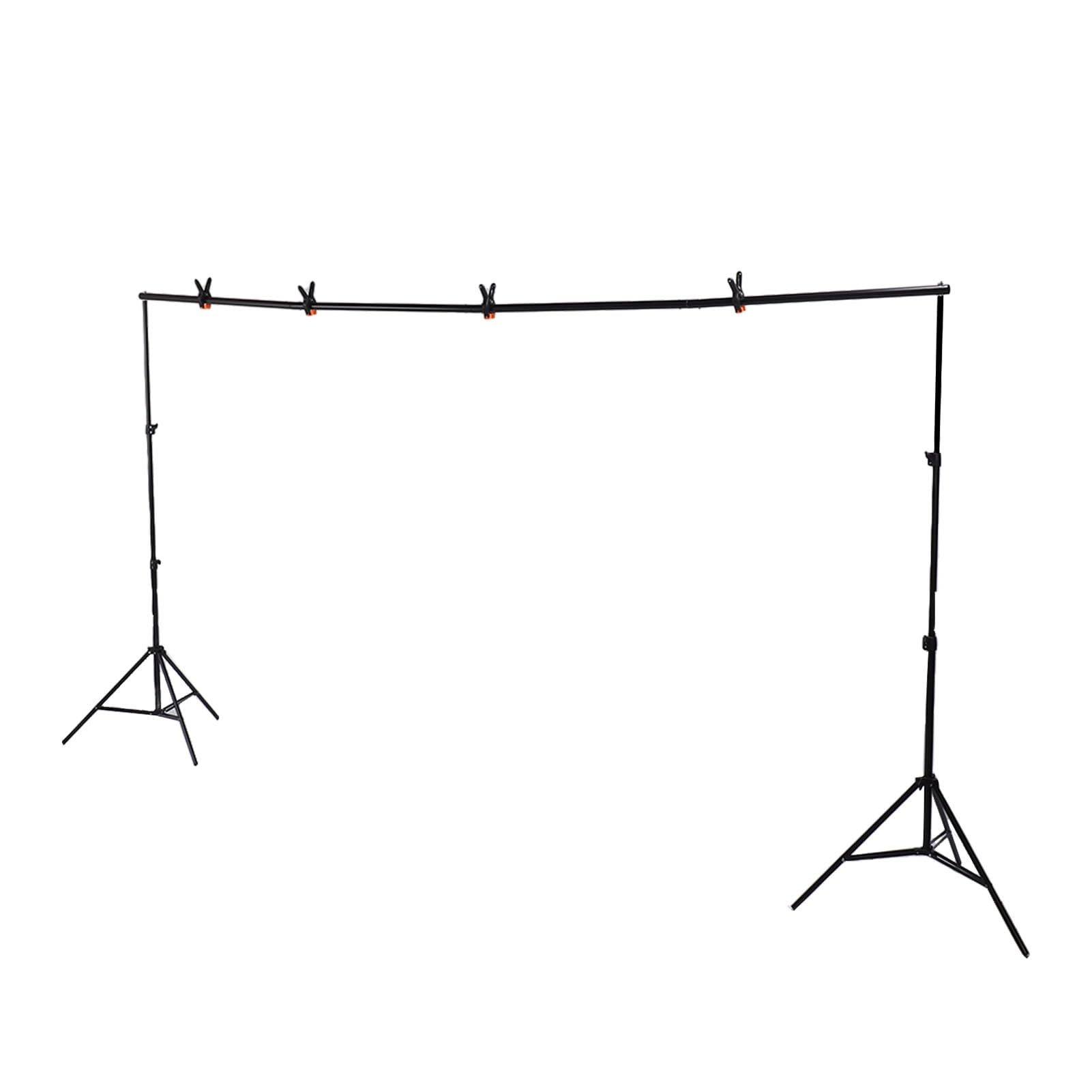 Jiawu Supporto per Sfondo Fotografico Regolabile Kit Accessori da Studio, | Treppiede in ferro resistente, altezza telescopica , con borsa per il trasporto e clip per video in studio