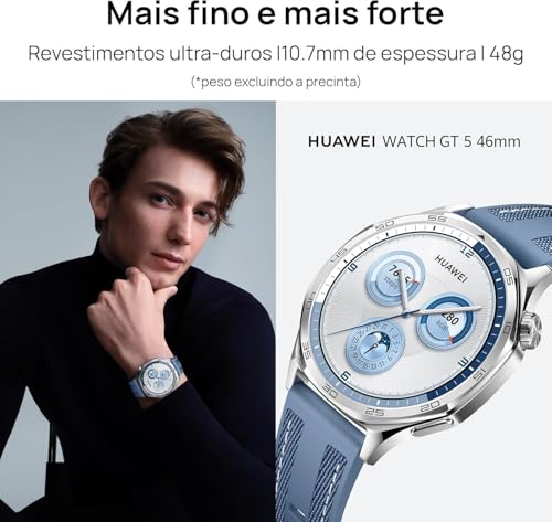SmartWatch, HUAWEI WATCH GT 5 41mm, Nova experiência de corrida e ciclismo, Sharp-Edged Design, Até