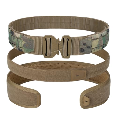 Image of YAKEDA Tactical Battle Belt-Quick-Release Rigger Men's Belts Airsoft Nylon Inner & Outer Anti-slip Belt