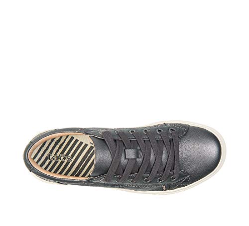 Image of Taos Plim Soul Lux Women's Sneaker - Soft Premium Leather Lace Up Sneakers with All Day Walking Comfort and Support Pewter Leather 10 (M) US