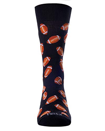 Memoi Men'S Football Fan Rayon Blend Novelty Crew Sock Medium Gray Heather 10-13 thumb #5