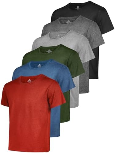 URATOT Men's Workout Shirts Short Sleeve Dry Fit Athletic T-Shirts Moisture Wicking Running Gym Active Lightweight Tee Top
