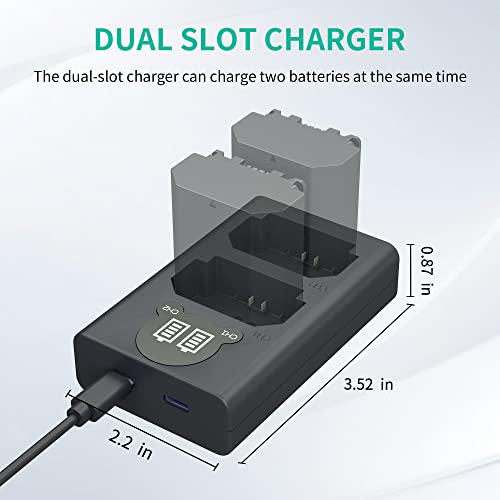 image for NP-FZ100 Camera Battery Charger, LP Dual USB Charger with LCD Display,