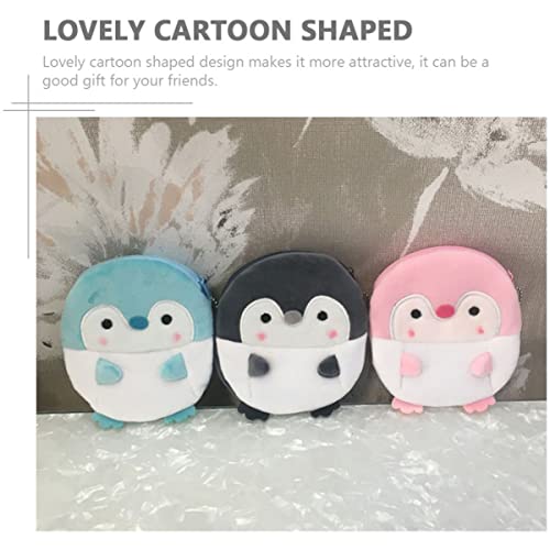 3pcs Cute Penguin Coin Purse Plush Cartoon Change Pouch for Cash Cards and Items for Parties Shopping and Everyday Use4