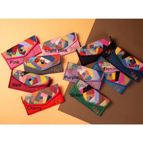 Korean traditional patchwork wallet/Korean style wallet (Black)2