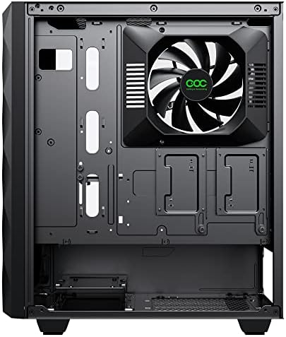 GameMax Black Diamond COC ARGB Mid-Tower PC Gaming Case, E-ATX, 3 Pin AURA Male & Female Connectors, Built In ARGB LED Strip, 1 x 120mm ARGB Fan Included, Water-Cooling Ready, Tempered Glass | Black