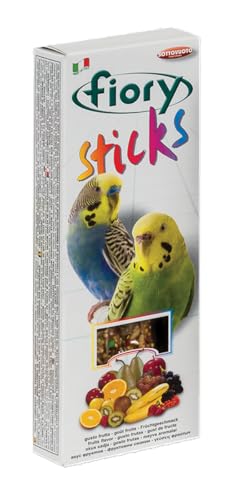 Fiory Sticks Budgie Treats Fruit Flavour 60g High Protein Seed Treats for Budgerigars